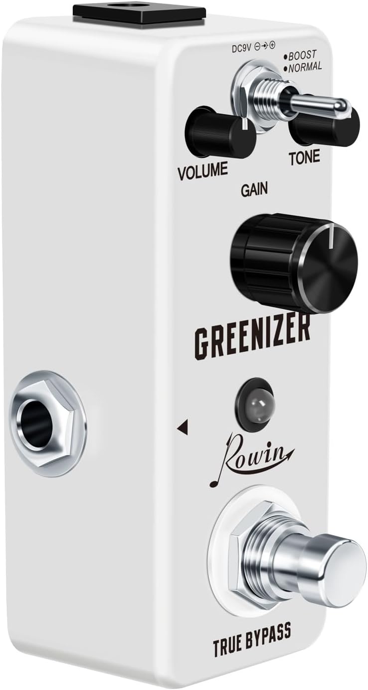 IOppWin Rowin Compact Tube Screamer-Style Overdrive Pedal - Greenizer Dist with Normal/Boost Modes, True Bypass, Metal Shell for Beginners - Dynamic Tube-Like Distortion & Clean Boost - Image 4